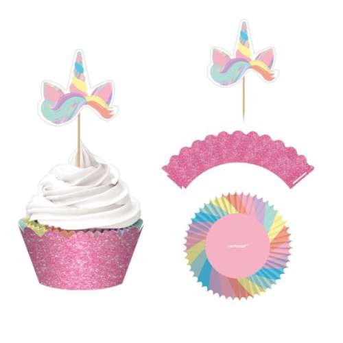 Unicorn Glitter Cupcake Decorating Kit - Click Image to Close
